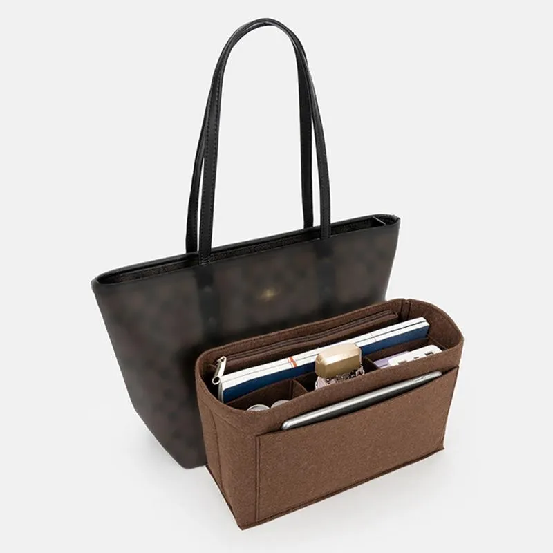 Casmetic Bacs Cases en feutre sac à main Insert Organisateur avec zipper Femmes Maquillage Cosmetics Tote Shaper Fit pour Central244X