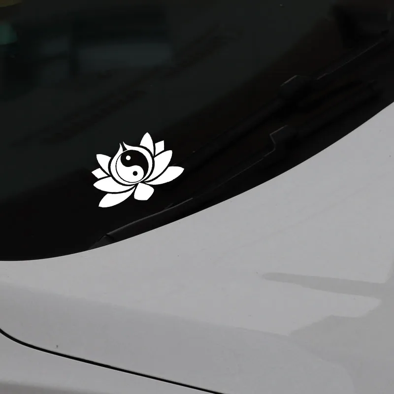 Autocollant de personnalité, symbole de fleur de Lotus, bouddhisme, Yoga, pour voiture, Automobiles, motos, accessoires extérieurs, décalcomanies en vinyle