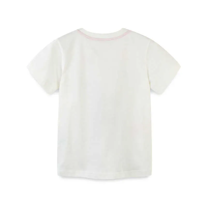 Springen Meter Sommer Eiscreme Druck Baumwolle Jungen Mädchen T-shirts Verkauf Baby Kleidung Kurzarm Kinder Tops 210529