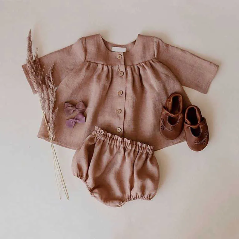 Urso líder bebê bebê roupas casuais conjuntos de verão meninas meninos camisas e shorts outfits primavera bonito roupa infantil 0-2 anos 210708
