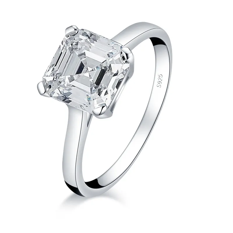 LESF 3 Ct Charms Diamante simulato 925 Sterling Silver Coppia di fidanzamento Interi lotti Bulk Fine Jewelry Ring le donne