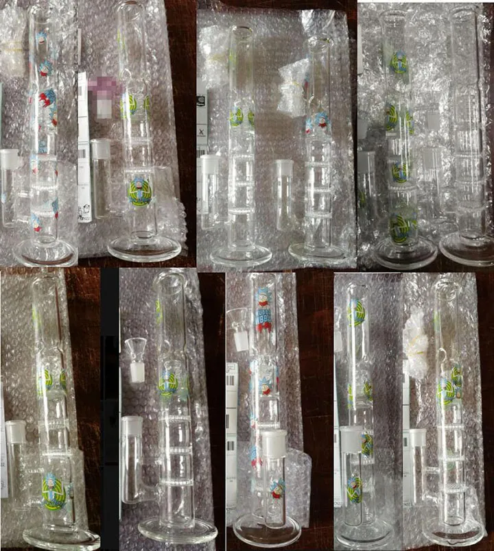Pyrex Recycler Heady szklane fajki wodne do bonga z 12,5 cala 3 filtry matrycowe o strukturze plastra miodu platformy wiertnicze 18,8 mm wspólne szkło bubbler zeusart shop