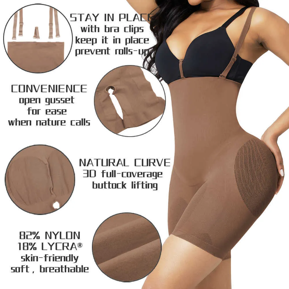 Hexin Shapewear Bel Eğitmen Popo Kaldırıcı Zayıflama Iç Çamaşırı Tam Vücut Femme Ventrer Plat Korpları Şekillendirici Fajas Kolombiyaları