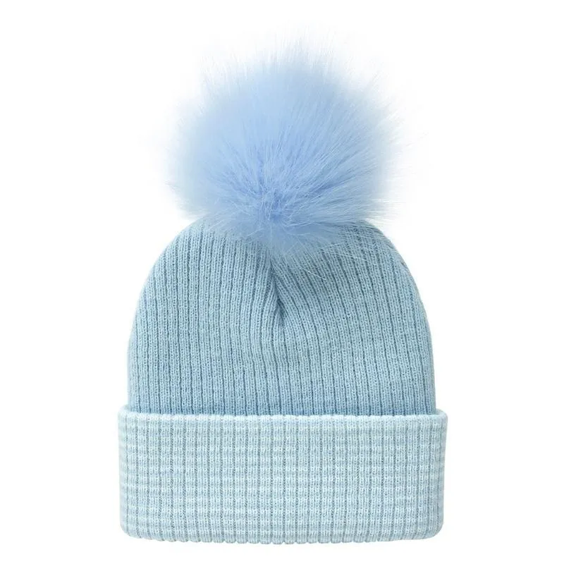 Berretti Cappelli Cappello da bambino in lana a righe spesse Caldo caramello Inverno 0-4 anni