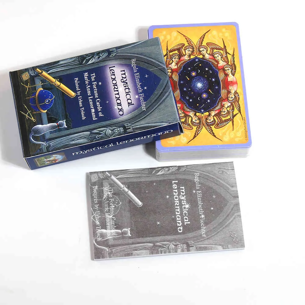 Mistico Lenormand Oracles Deck con guida Gioco di carte da tavolo Bellissime carte Volpe Tarocchi Divinazione Moonologia