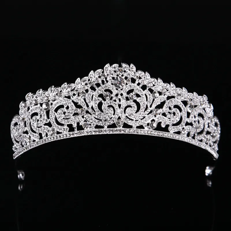 Fashion baroque Luxury Crystal Bridal Crown Tiaras Light Gold Diadem Tiaras pour femmes accessoires de cheveux de mariage de mariée