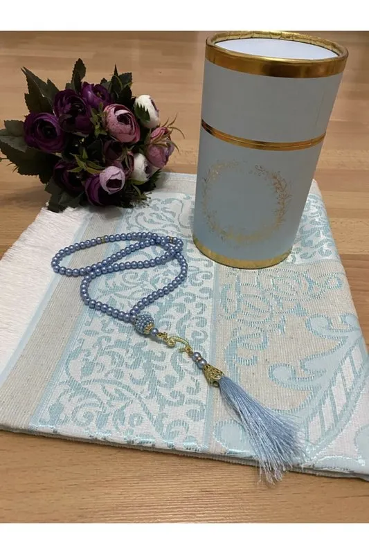 2 قطعة مجموعة سجادة صلاة إسلامية سجادة مسبحة بساط هدية هدايا عربية إسلامية للجنسين عيد رمضان 220301