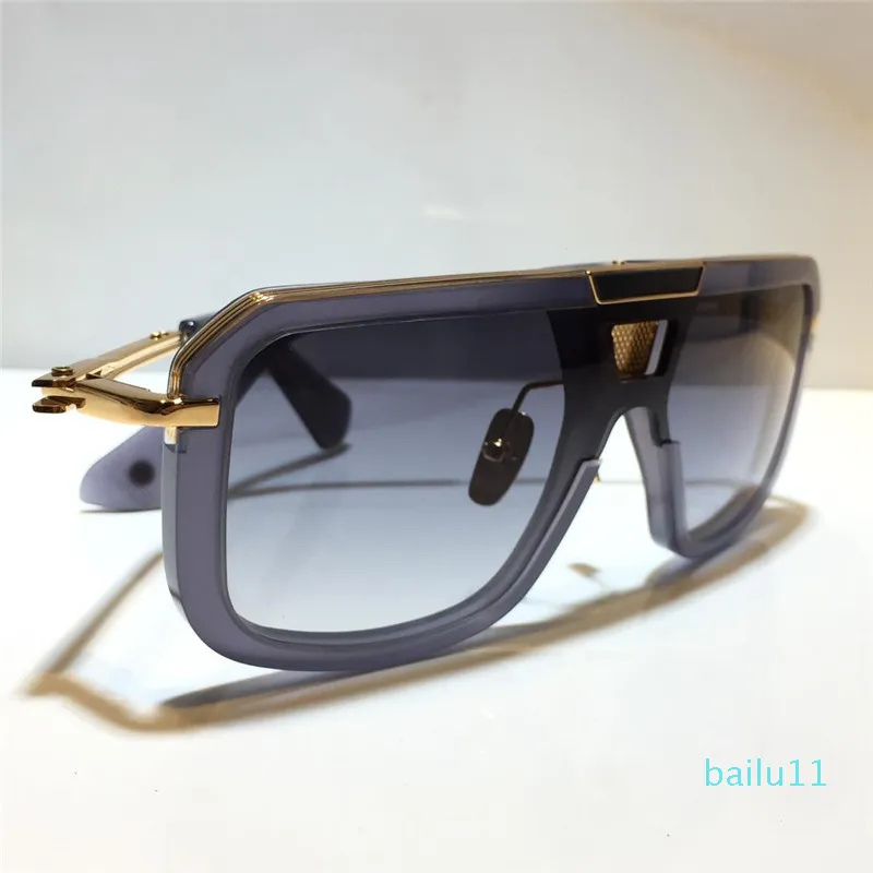 럭셔리 -M 8 선글라스 남성 금속 레트로 특수 유엔 선글라스 패션 스타일 플레이트 프레임 UV 400 미러 최고 품질 WI252S