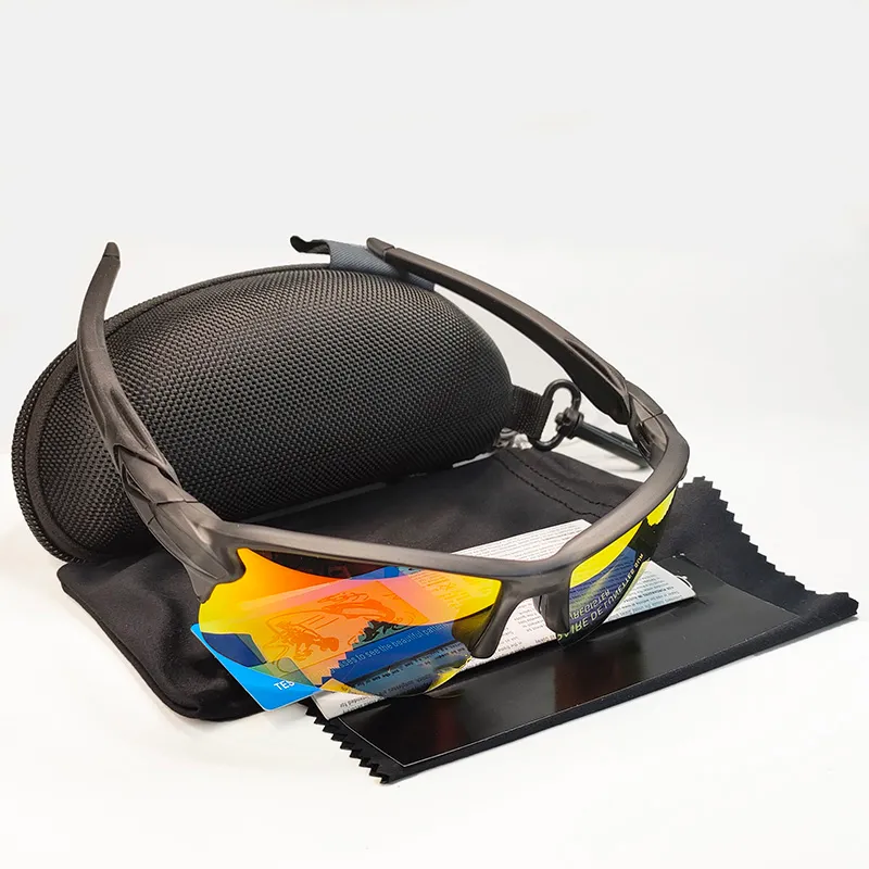 Polarized Lens Cycling Sunglasses With Case Unisex Sport Protective