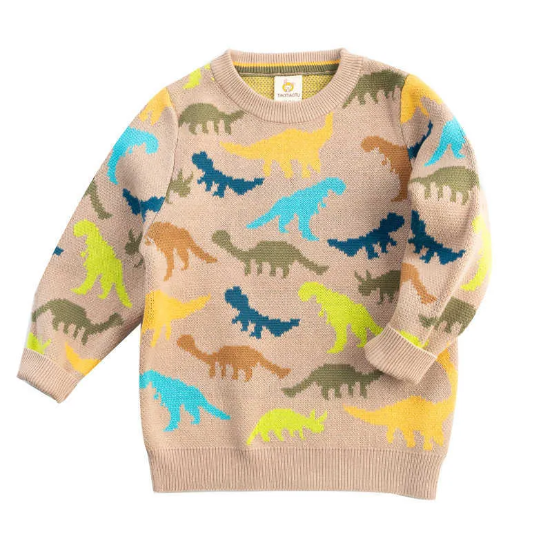 Saileroad 2-7 jaar baby meisje kleding dinosaurussen trui paillettes meisjes cardigan herfst voor kinderen trui Y1024