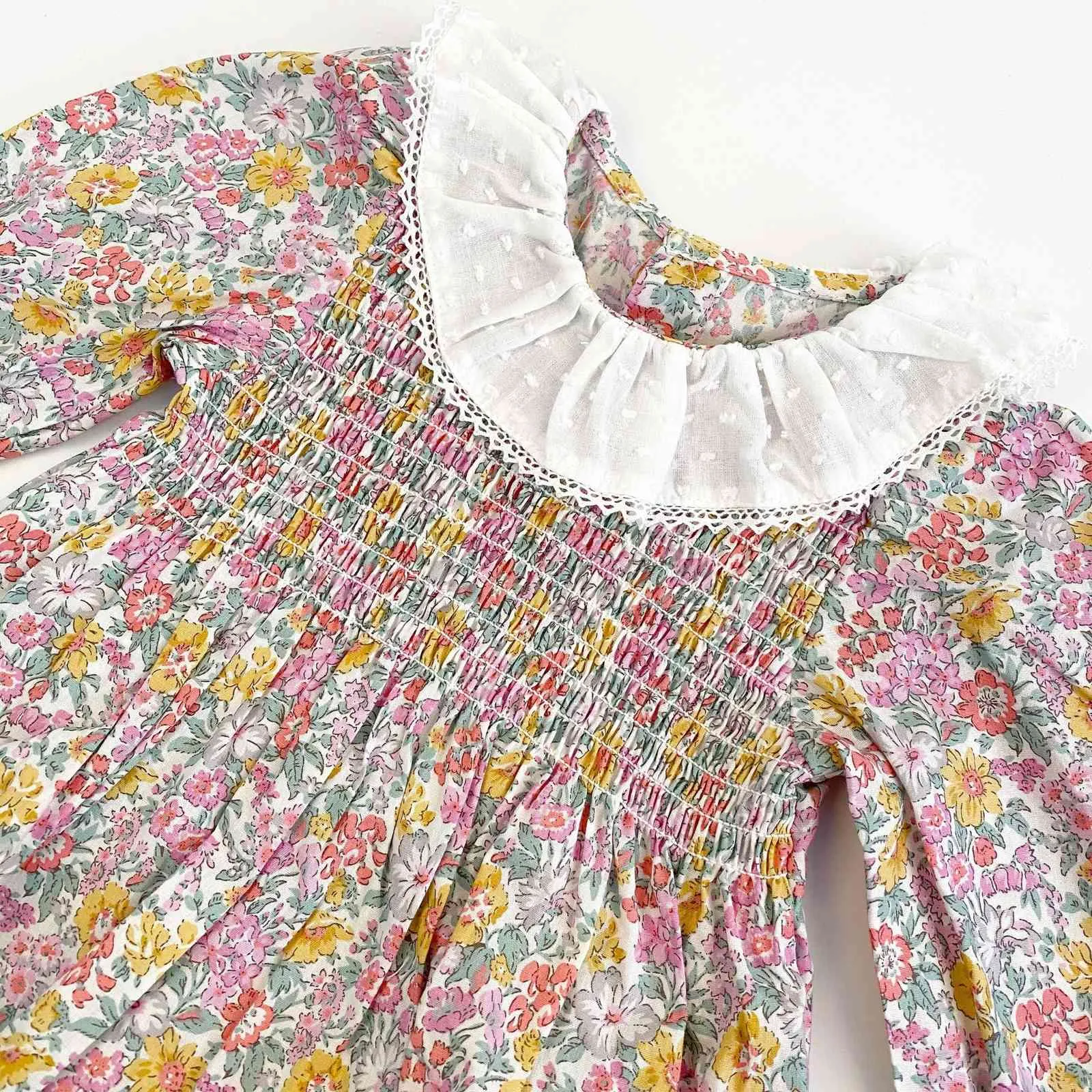 Baby Lente en Herfst Lange Mouwen Floral Princess Baby Romper Jumpsuit Born Clothes 210515