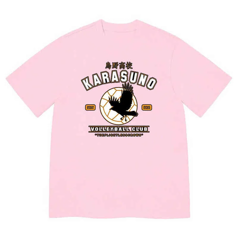 Yaz Haikyuu T Gömlek Yüksek Kalite 100% Pamuk Tshirt Kadın Erkek Anime Harajuku Voleybol Kageyama Karasuno Kısa Kollu G1217 Tops