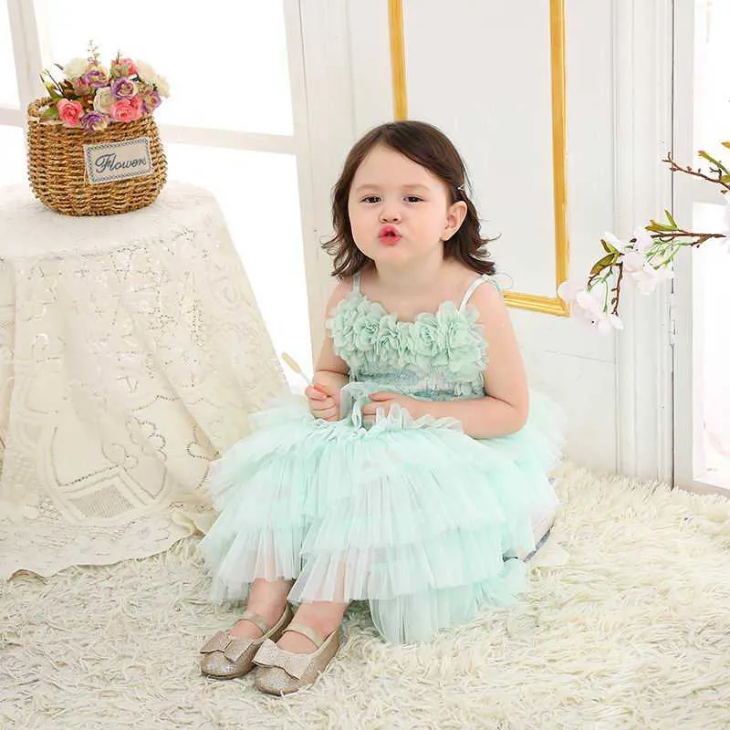 Bébé fille robe de soirée paillettes pétale Ballet Slip enfants princesse es pour s enfant vêtements E2612 210610