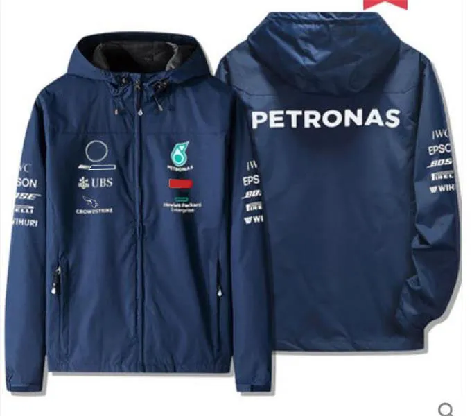 Combinaison de course de moto veste F1 automne et hiver sweat-shirt chaud et coupe-vent F1
