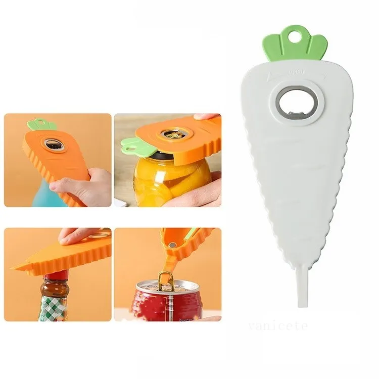 Ouvre-bocal multi-usages pour carottes Outil ouvre-bouteille de bière avec aimant et crochet à suspendre Outils de cuisineT2I53178