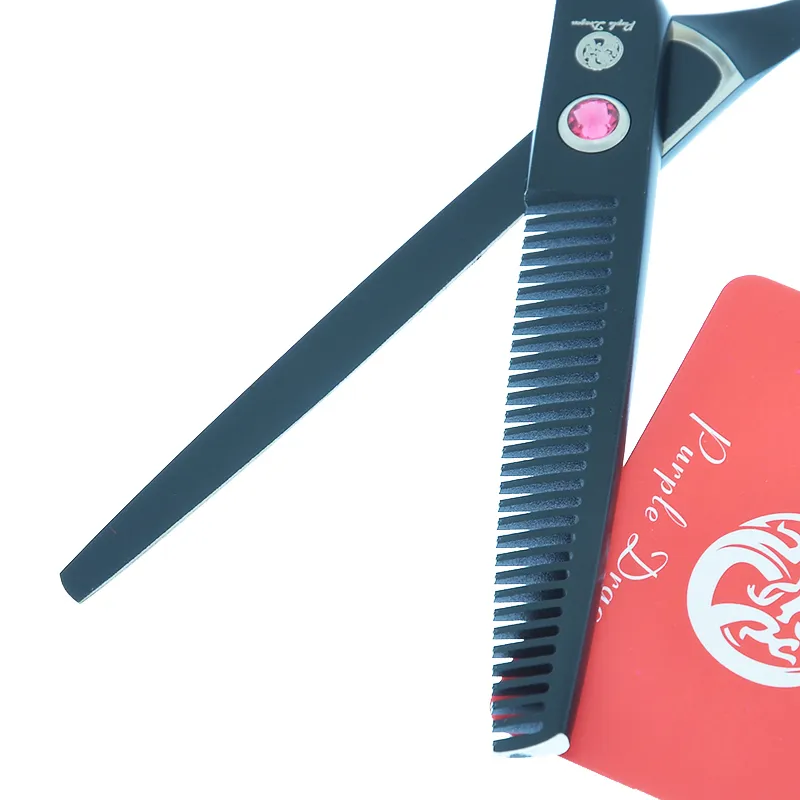 Фиолетовый дракон, 6 дюймов, профессиональные парикмахерские ножницы для стрижки волос, 440C, ножницы для стрижки с поворотным пальцем, A0121B3895112