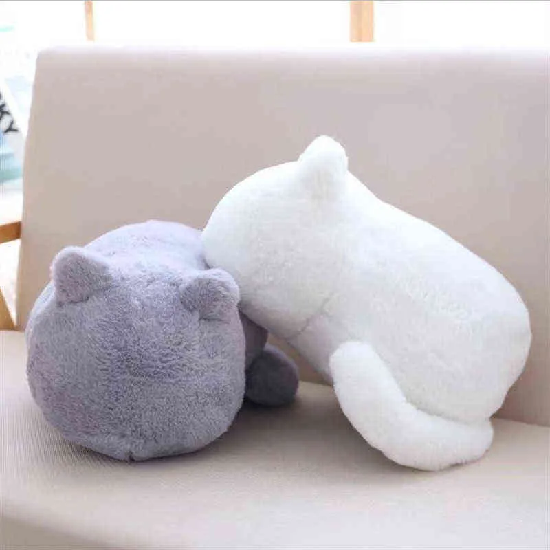 Плюшевые подушки для кошек, подушка, милая мультяшная форма, тень на спине, каваи, игрушки с животными, домашний текстиль, детский рождественский подарок 2112035349576