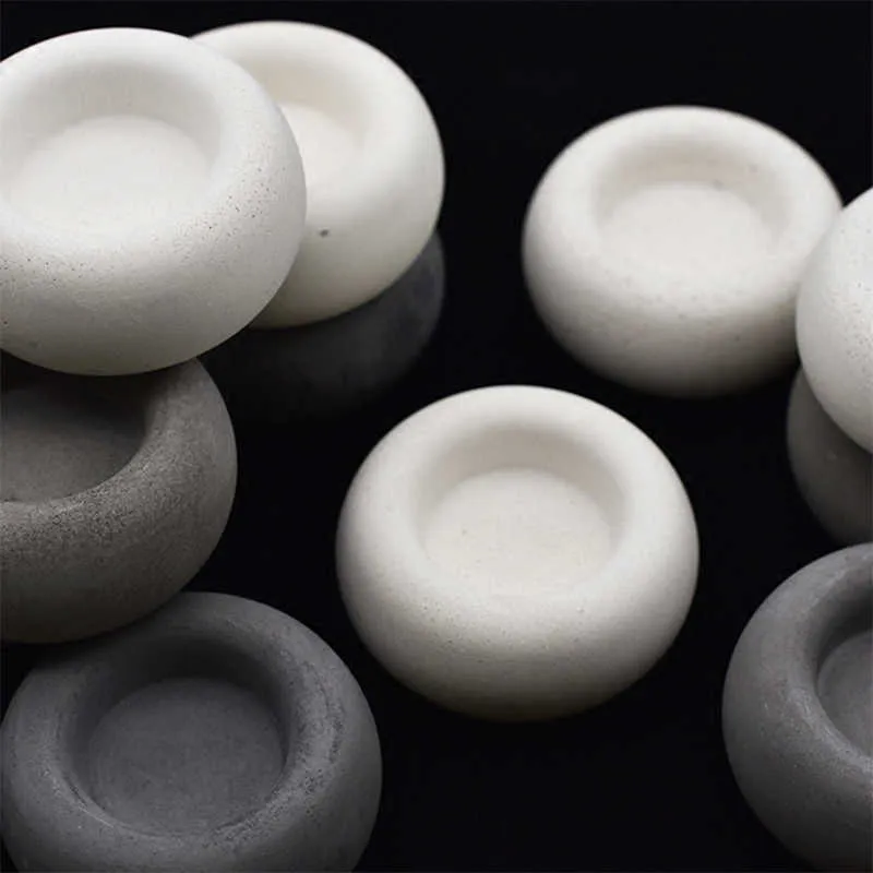 Silicone Mold Concrete Candlestick Mold Cement Candle Holder Tool 210722