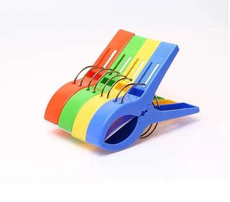 11.5 Cm Large Bright Colour Clothes Clip Plastic Beach Towel Pegs Clothespin Clips To Sunbed Multicolor