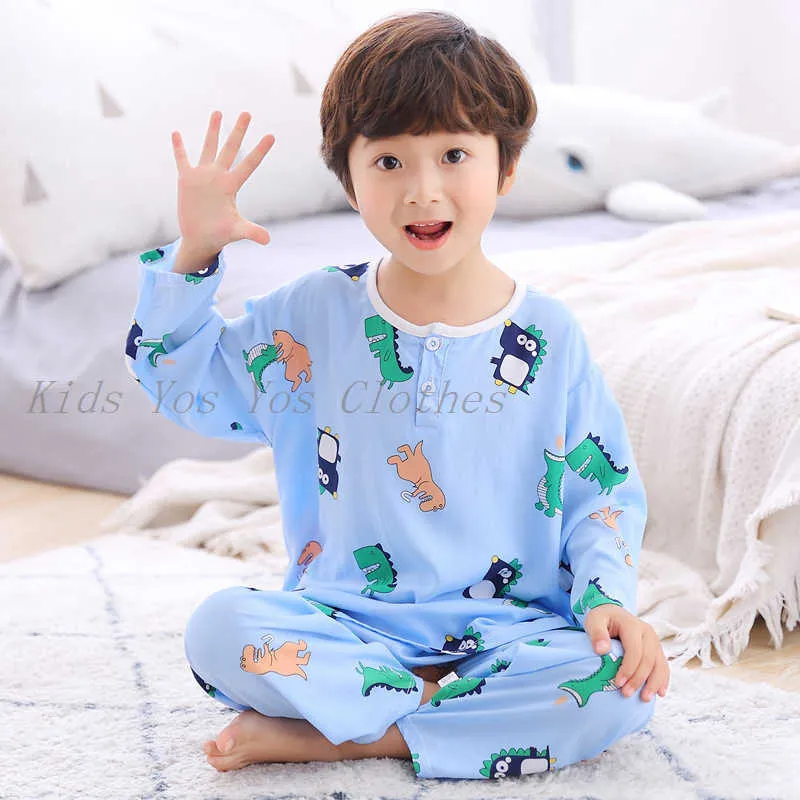 Mädchen Pyjamas Set Sommer Homewear Teenager Nachtwäsche Weiche Nette Pijamas Jungen Pyjamas Für Kinder Kindertag Geschenk Baby Nacht Anzüge 210915