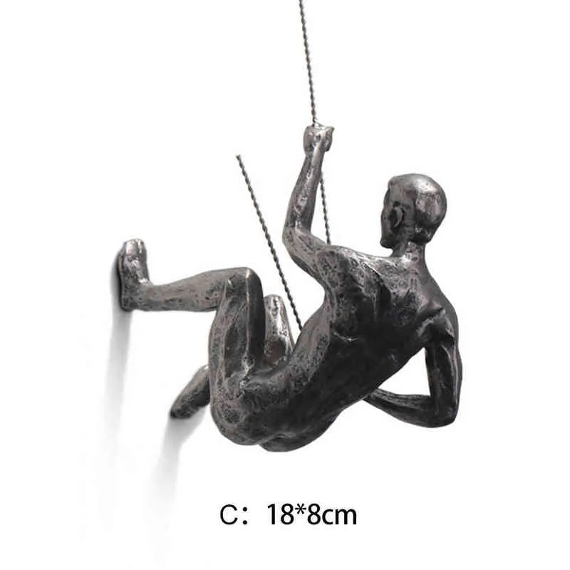 Escultura masculina criativa para pendurar na parede, decoração para pendurar na parede, estátua de resina, estatueta, artesanato, decoração, acessórios, 220112