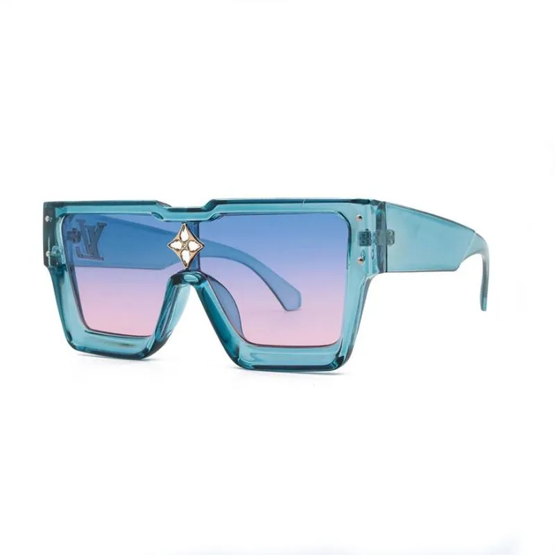 Sonnenbrille Vintage Brille für Hip Hop Mode personalisierte Männer Quadrat Millionär Diamant Blume 20212675