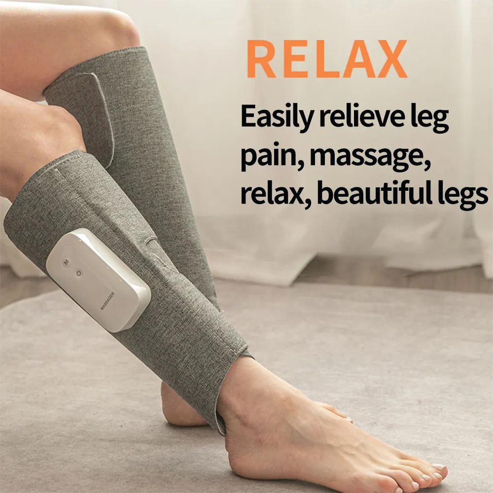 Rechargeable Leg Massager Air Compression Massager Heated For Foot And Calf Thigh Blood Circulation Relieve Calf Muscle Fatigue5495290