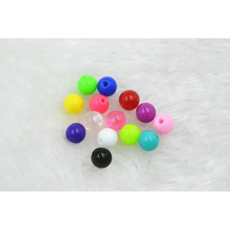 Accesorio de joyería para piercing corporal-200 Uds bolas acrílicas reemplazo lengua ombligo labio mejilla reemplazar Banana Barbell 14gx6mm300D