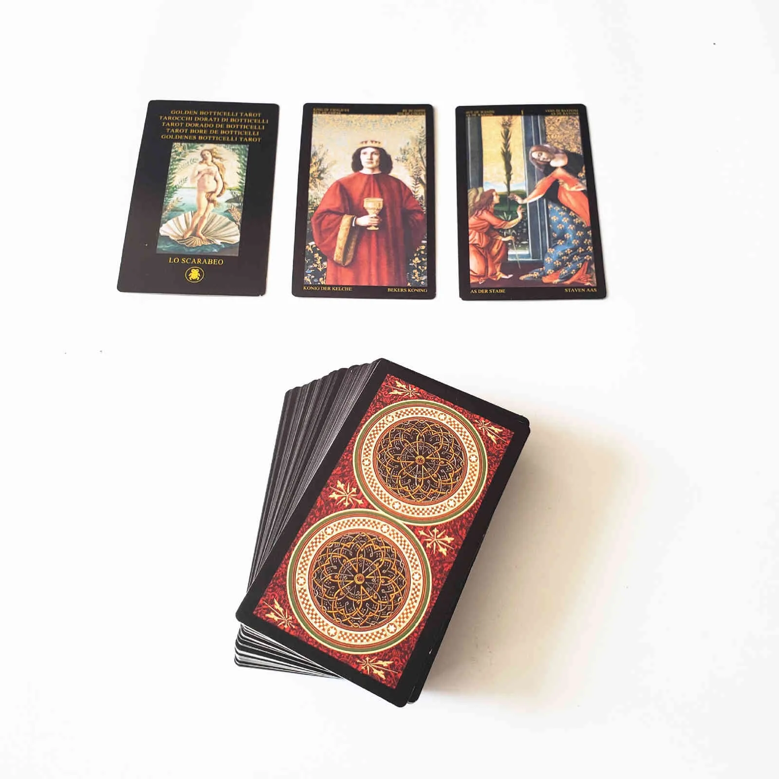 Jeu de cartes Botticelli doré, jeu de Tarot avec guide, oracle familial pour la Divination du destin, nouvelle collection