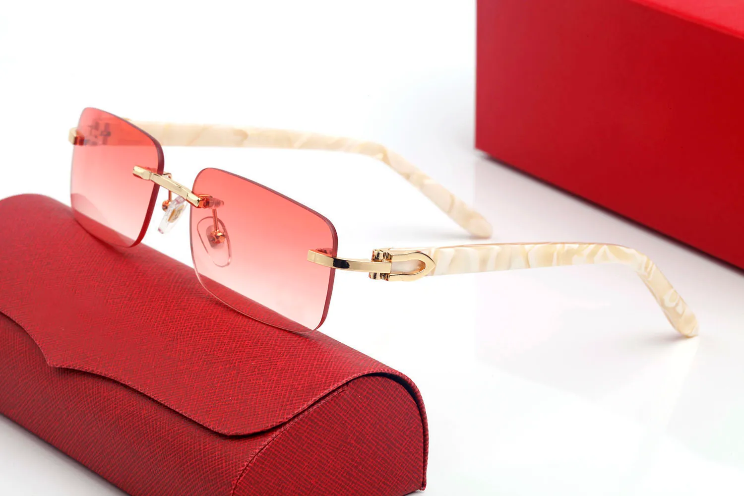 Marques conception de lunettes de soleil femmes créatrices pour hommes de bonne qualité métal doré avec des cadres en bois verres de soleil vintage femelle mâle UV400a 282k