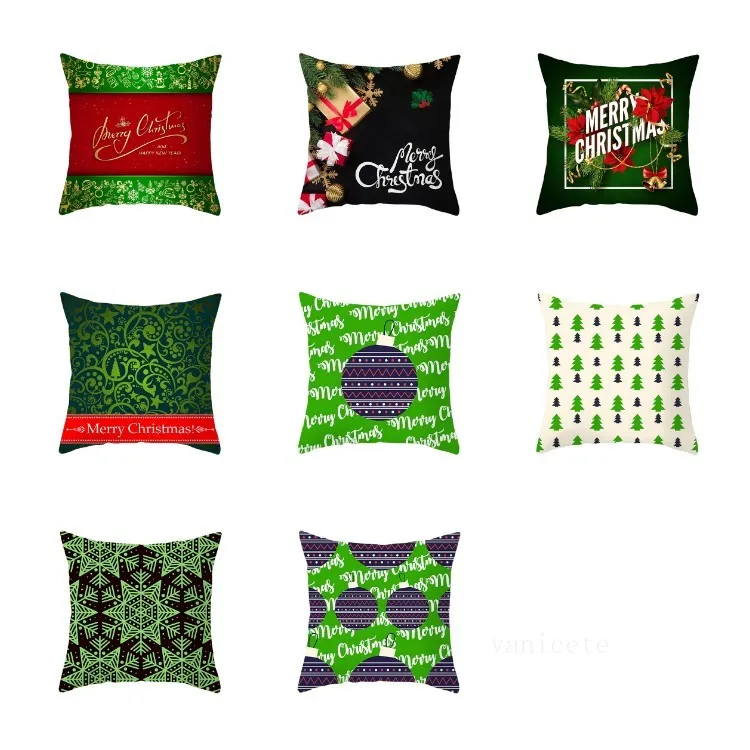 Serie verde natalizia federa cuscino in velluto color pesca, prodotti la casa da comodino, biancheria da letto, T2I53076