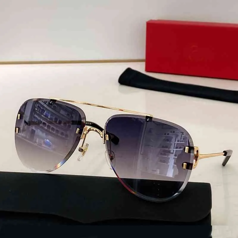 70% de réduction sur la boutique en ligne des lunettes de soleil coupées de diamants pour hommes de mode de mode Sun Vintage Cool Mirror Shades Eyewear Gafas Sol Mujer4210202