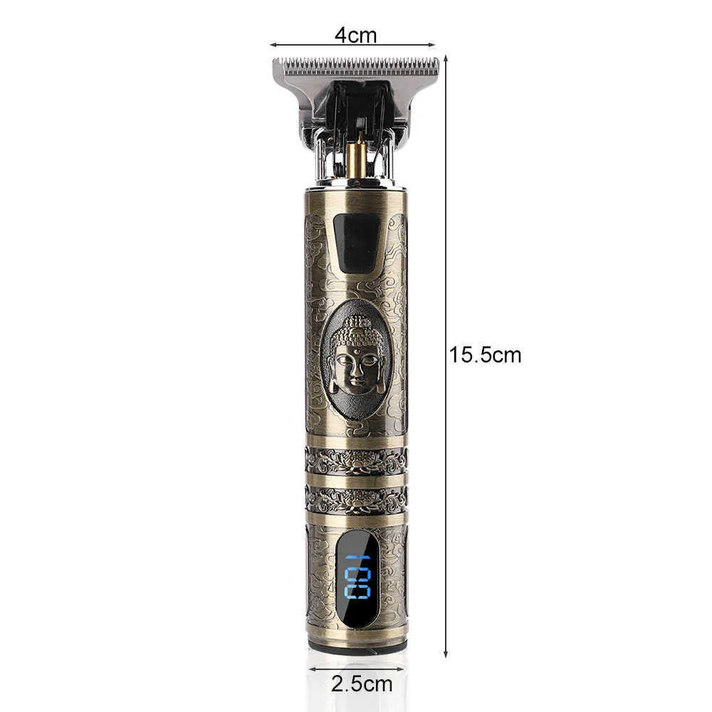 2021 USB Saç Clipper Profesyonel Elektrikli Saç Düzeltici Kuaför Tıraş Makinesi Giyotin Sakal 0mm Erkekler Için Erkekler Saç Kesme Makinesi X0625
