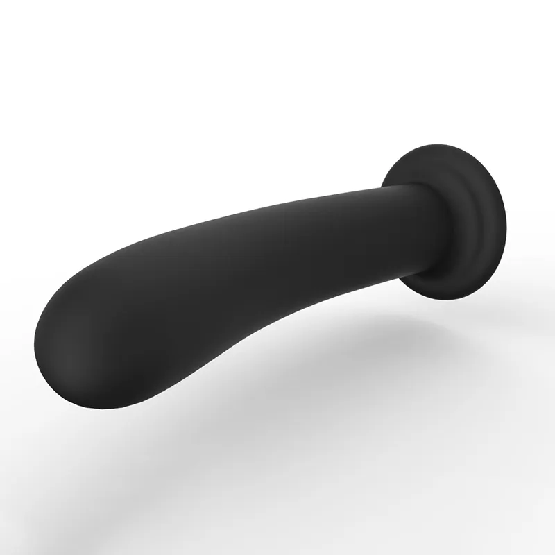 Mini gode en silicone lisse Plug anal masseur en silicone noir avec ventouse masturbateur de clitoris étanche jouets sexuels pour adultes X0503