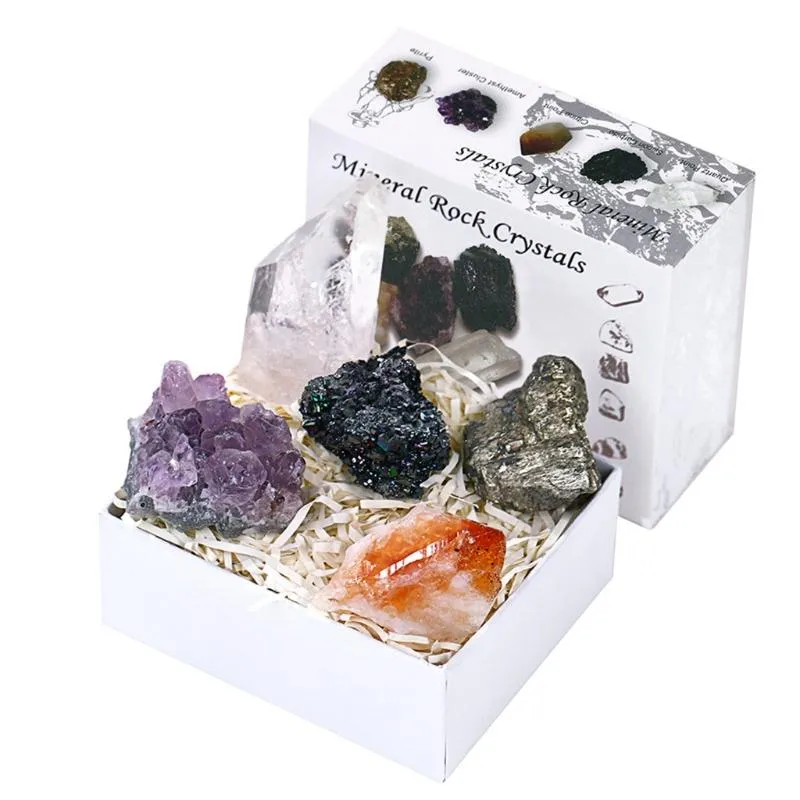 Chakra Stone Turbled Crystal Naturalne surowe leczenie na medytacji jogi Reiki Zestawy X4YA Naszyjnik 192V