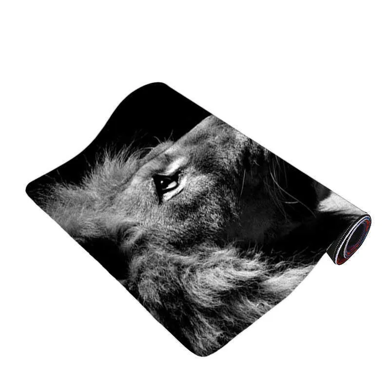 Cool Lion Black Mouse Pad Grande Locking Edge Gamer Computer Desk Mat Anime Non-Skid Gaming MousePad Notebook PC Accessories 210615297q