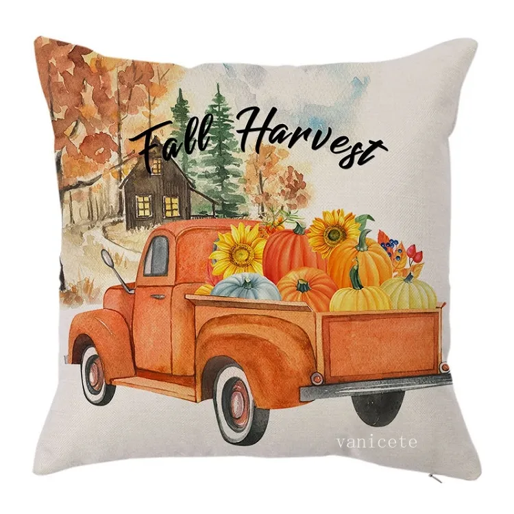 48 Styles Happy Thanksgiving Day Pillow Case Fall Decor Linen Give Thanks Sofa Throw Home Car Cushion Covers T2I52774