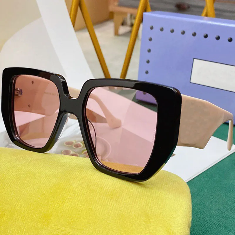 Designer Sonnenbrille für Herren 0956 Womens Mode klassische dicke Plattenrahmen Extra breite Schläfen Schwarz Objektiv Sonnenbrille Strand Vacatio232e