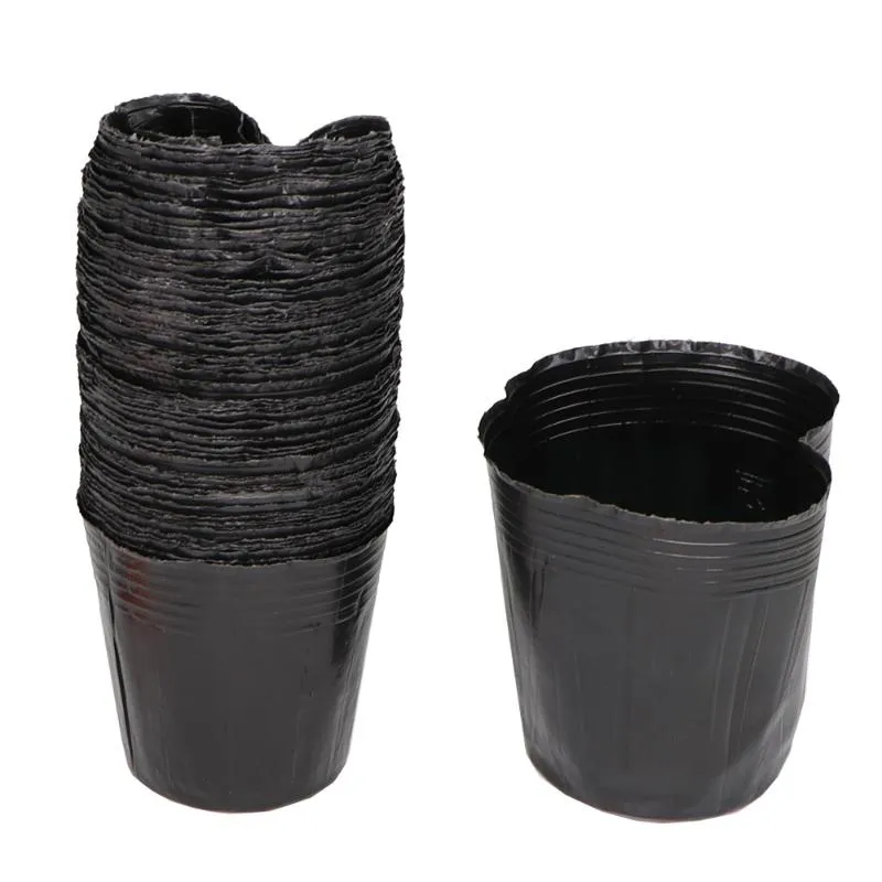 Planters Pots 20-300 pièces 15 tailles de plastique cultiver des pots de pépinière sacs de plantation de jardin à la maison pour les fleurs de légumes conteneur de plantes Sta261r