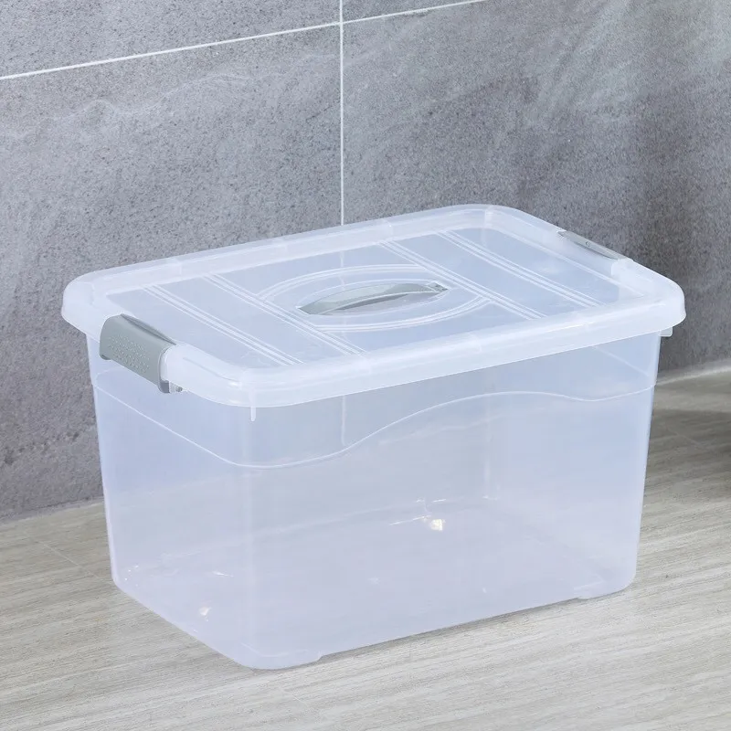 5l 10l 20l pilha puxar caixas de armazenamento plástico keepbox com tampa anexada selada à prova de umidade semi claro container229o