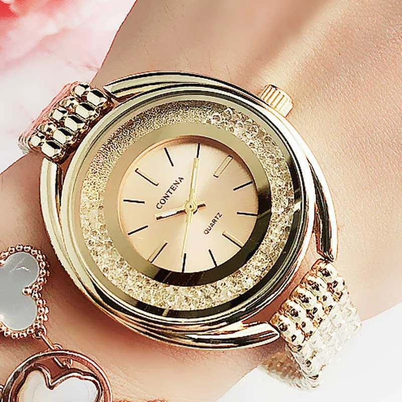 Классические дизайнерские часы знаменитые женщины роскошные бренды Quartz Ladies Forist Reloj Mujer Relogio Feminino 2107073080112