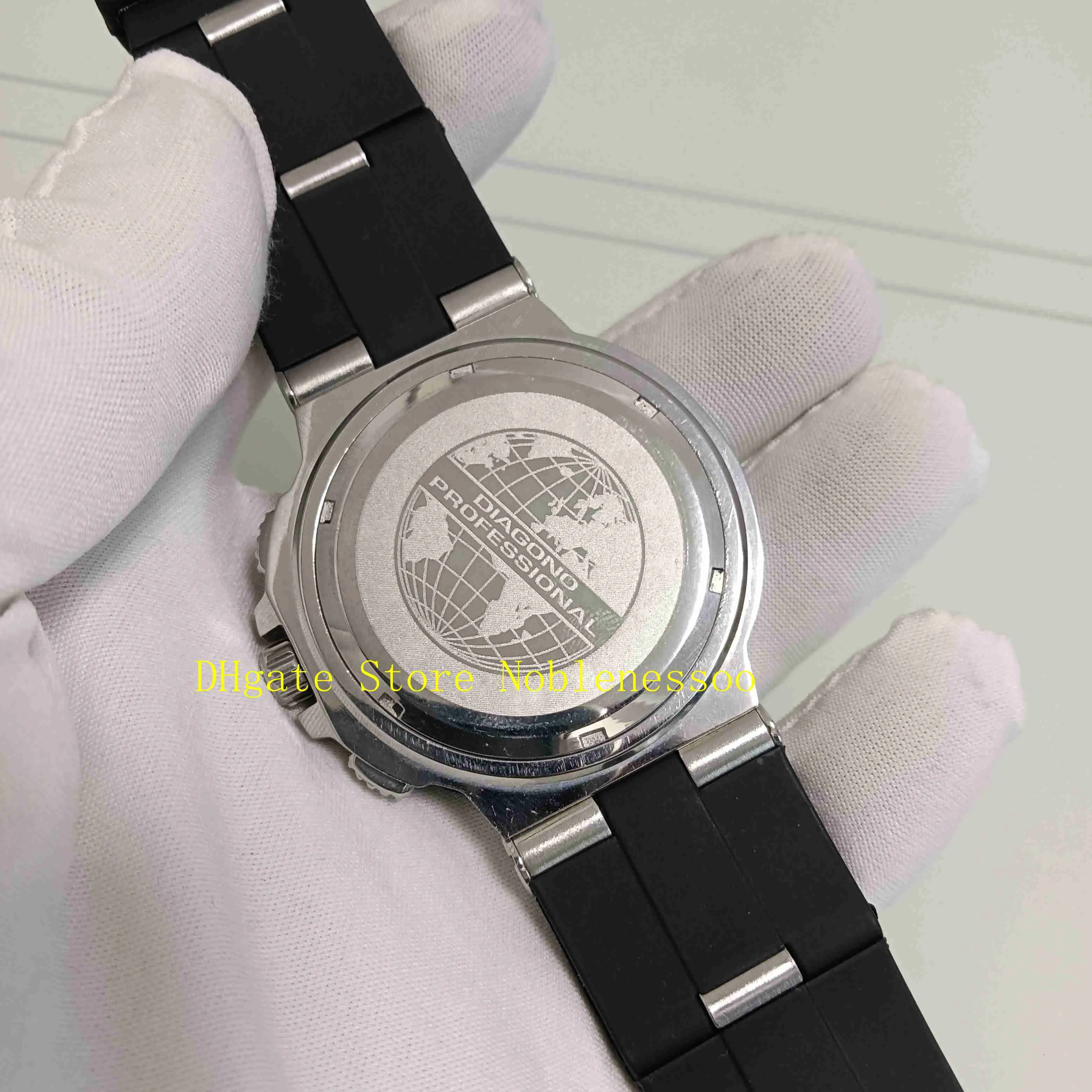 Top Quality Real Po Men's Chrono Watch Mens White Dial Quartz Chronograph Data Rubber Strap 103383 Sport Men Relógios Wrist291L