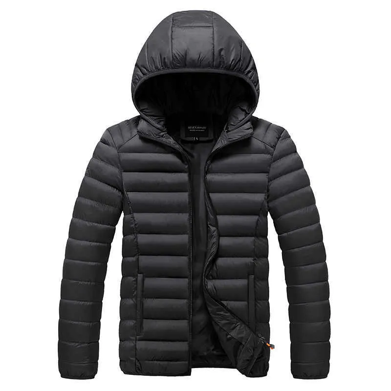 Hommes 2021 hiver nouveau décontracté chaud épais imperméable veste Parkas manteau hommes vêtements d'extérieur mode poches coupe-vent chapeau Parka veste chaude X0621
