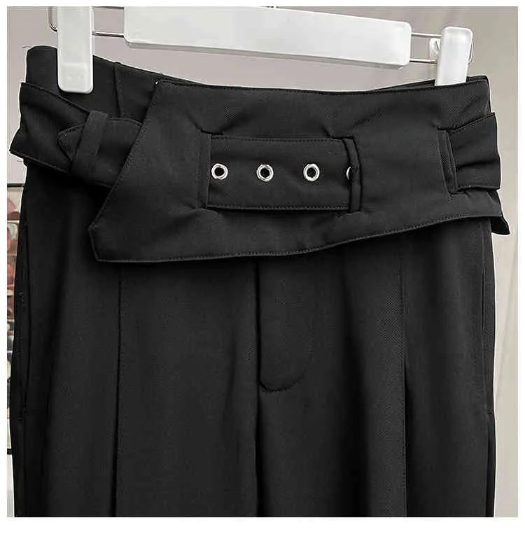 cerniera cucitura solido nero vita media micro pantaloni casual mall goth y2k street style primavera GX337 210421