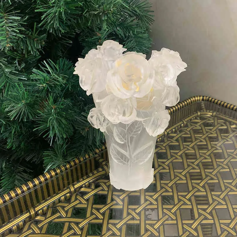 Nouveau Encensoir Brûleur Cristal Fleur Brûleur D'encens Creative Style Arabe Porte-Bâton D'encens Ornements Décor À La Maison Cadeaux De Noël H1222