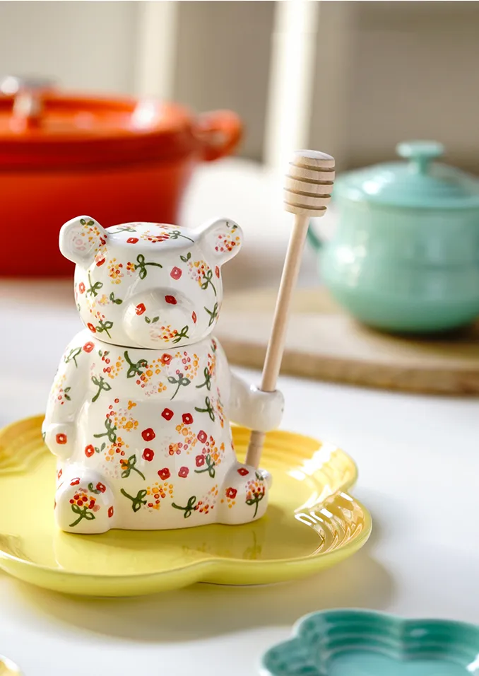 300 ml keramische schattige beer honingpot met deksel opslagpot voor keukenlepel woondecoratie accessoire keukengereedschap creatieve geschenken3696101