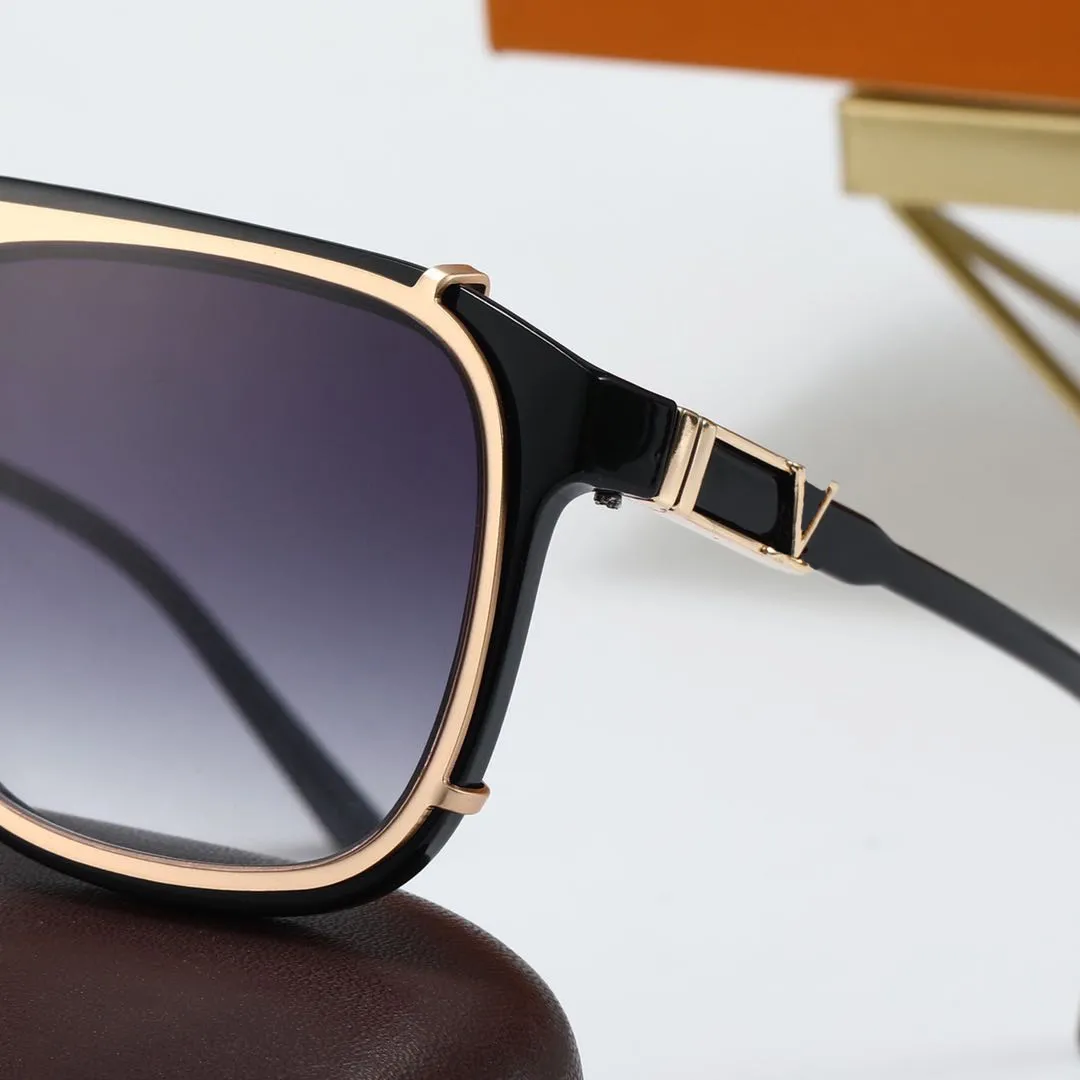 Hoge kwaliteit glazen vintage heren zonnebrillen voor vrouwen gepolariseerde brief printlens spionagebrillen rijden op vakantie290v