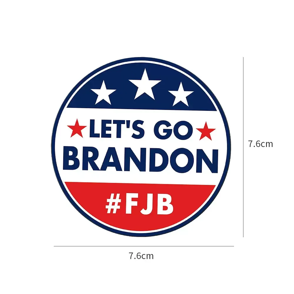 Allons-y Brandon autocollants drapeaux pour voiture téléphone portable tasses étiquettes universelles décoration ev591w