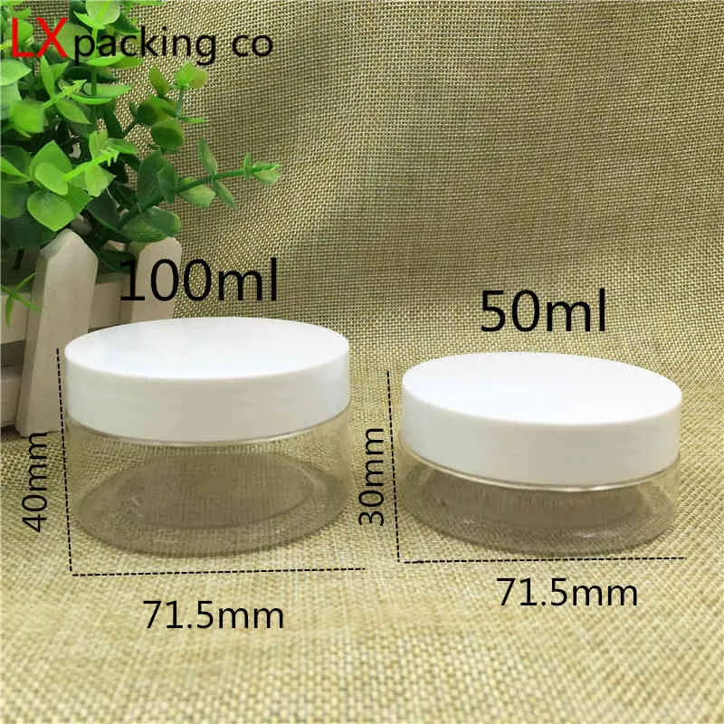 50 ml 80 ml 100ml150ml 200ml 250 ml Clear Plastic Packaging Flessen Lege Spice Container Bruiloft Candy Bank 210331