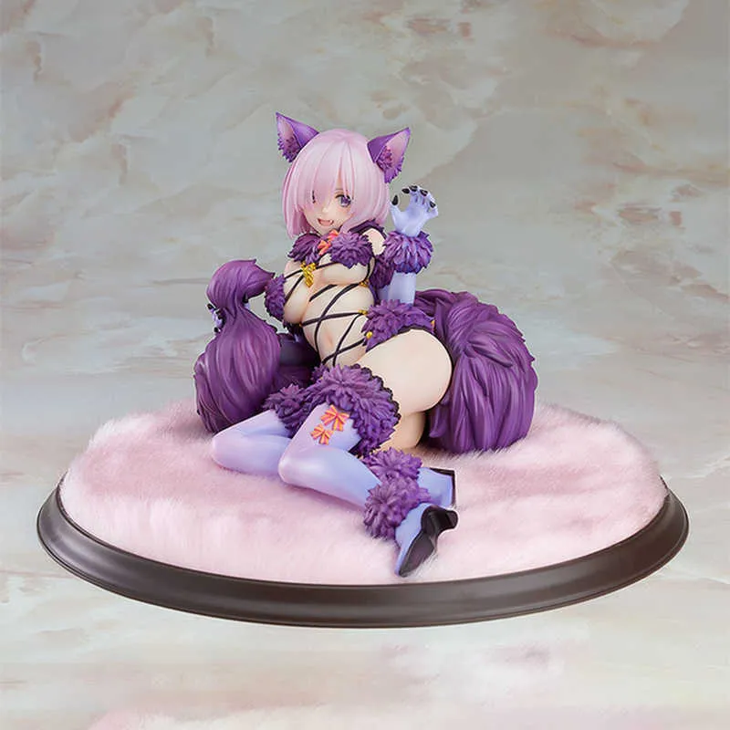 12cm MashKyrielight Cat Girl Fate Grand Order Shielder Beastアクションフィギュアアニメフィギュアモデルおもちゃセクシーガールフィギュアコレクション